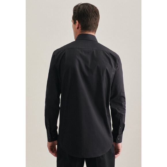 Croft & Barrow Men's Black Broadcloth Slim Fit Button Up Shirt‎ 16.5" Neck 34/35 - Picture 2 of 9